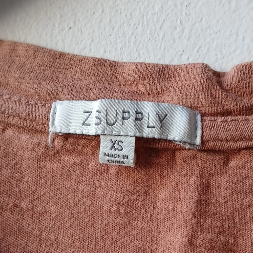 Z Supply Henley Midi Tank Dress Orange Women's XS - Picture 5 of 7
